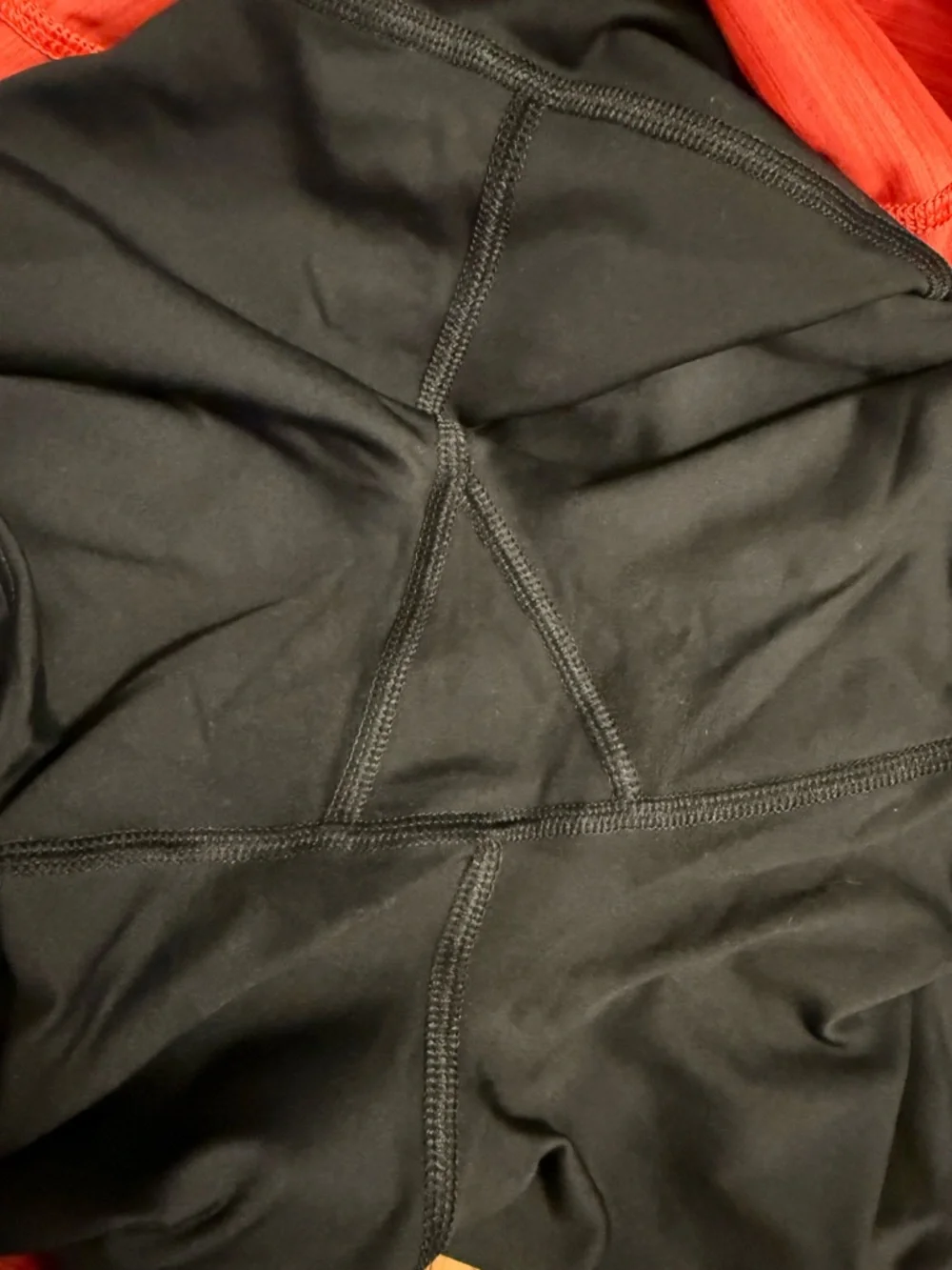Lululemon Speed Squad Running Skirt with shorts black and red stripe 6